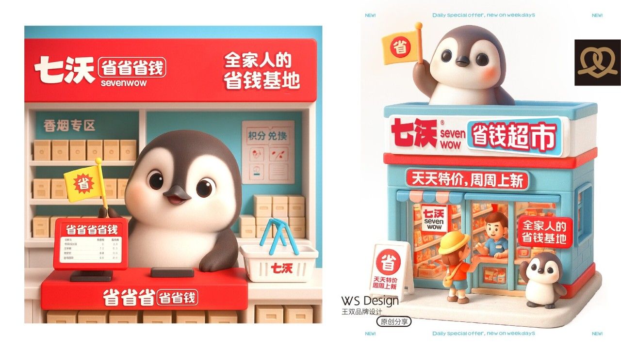 七沃省钱超市|品牌视觉全案设计 品牌视觉案例展示图15 王双品牌设计